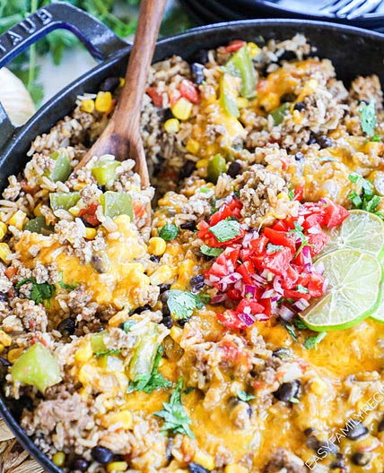 Easy Mexican Ground Beef and Rice