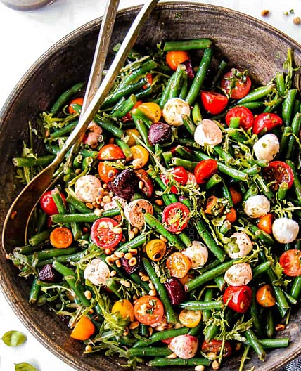 Green Bean Salad with Balsamic Basil Vinaigrette