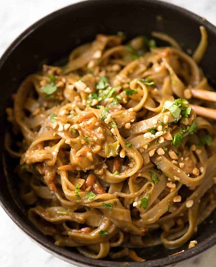Stir Fried Noodles with Peanut Sauce