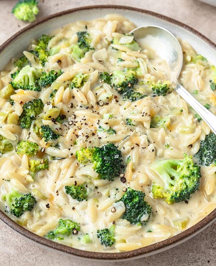 Broccoli Cheddar Orzo