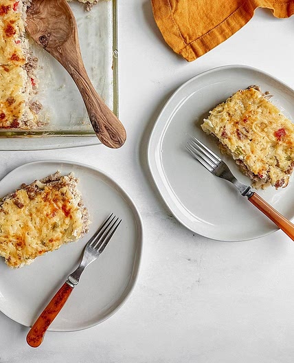 Sausage Hashbrown Breakfast Casserole