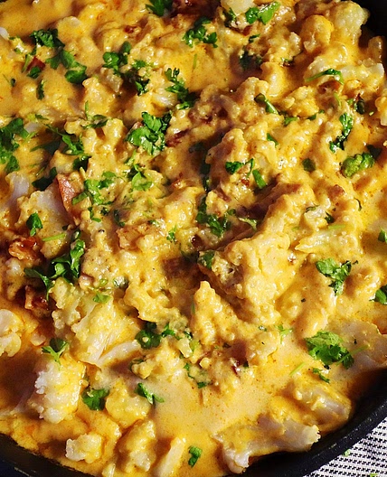 Cauliflower Cheese with Bacon