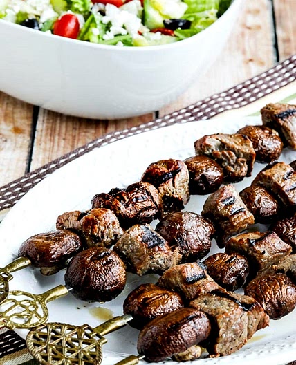 Grilled Steak Kabobs (with Mushrooms)