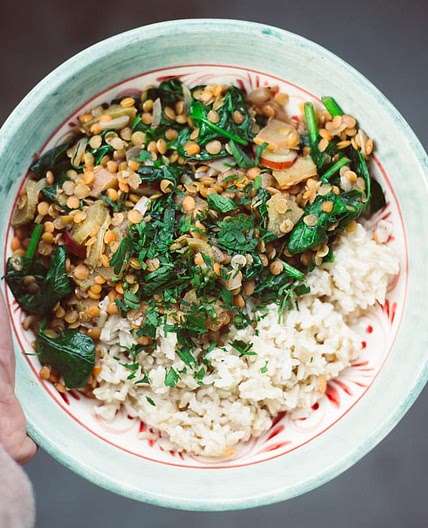 Savoury Rhubarb and Cinnamon Red Lentil Curry