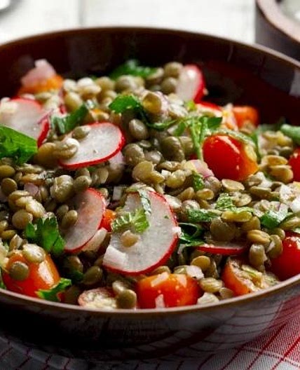 Receita de Salada de lentilhas para o Ano Novo