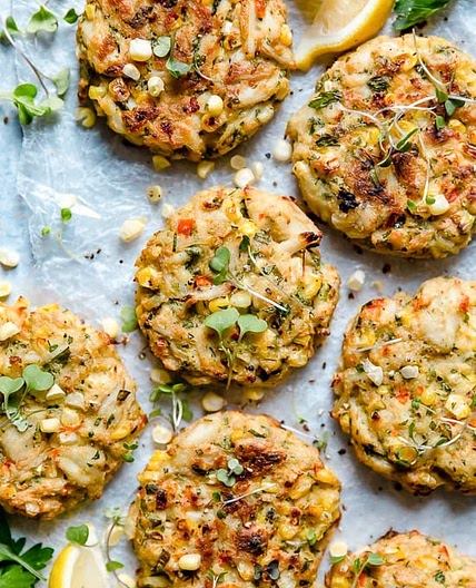Baked Corn and Crab Cakes