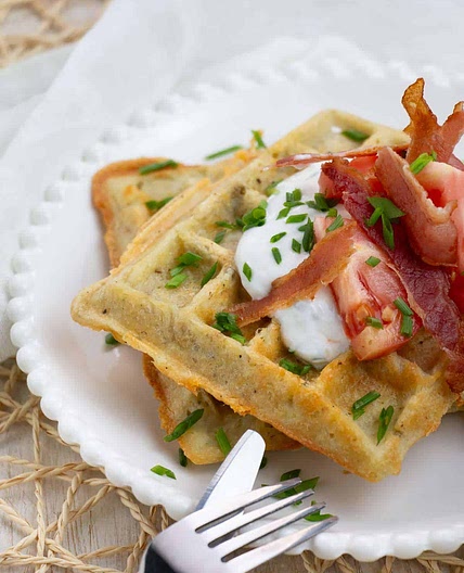 Cheesy Potato Waffles
