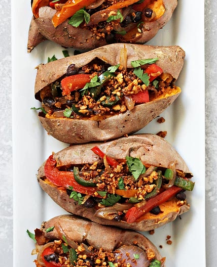 Vegan Stuffed Sweet Potatoes