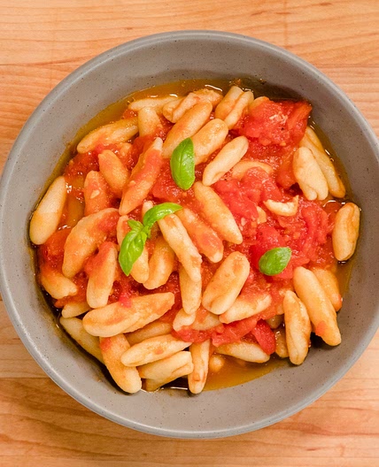 Homemade Cavatelli Pomodoro