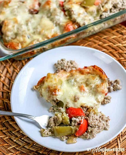 Low Carb Philly Cheesesteak Casserole