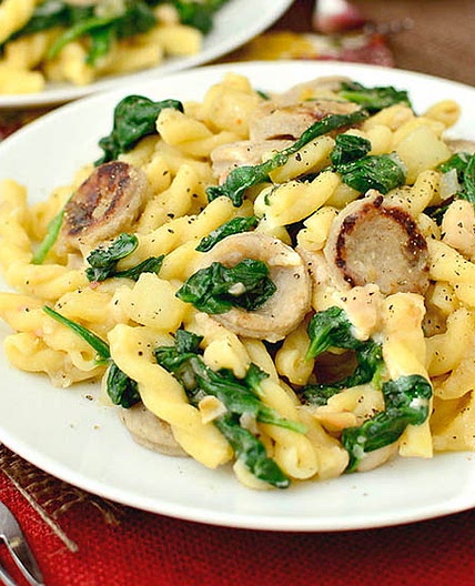 Sweet Apple Chicken Sausage Pasta