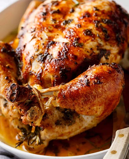 Garlic Herb Butter Roast Chicken