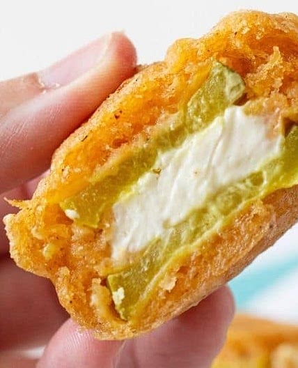 Beer Battered Fried Stuffed Pickles
