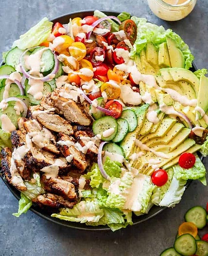 Grilled Cajun Chicken Salad with Creamy Cajun Dressing