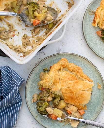 Vegan Creamy Vegetable Pot Pie Recipe