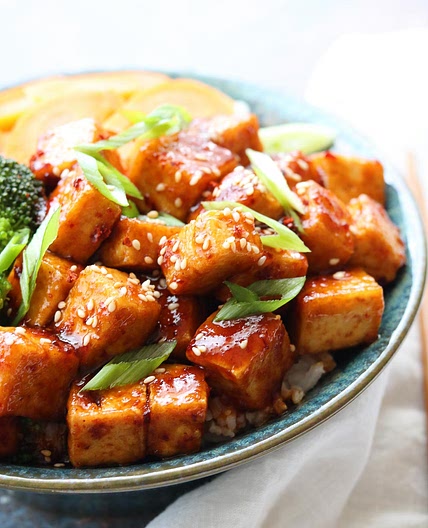 Spicy Korean Style Tofu Bowls