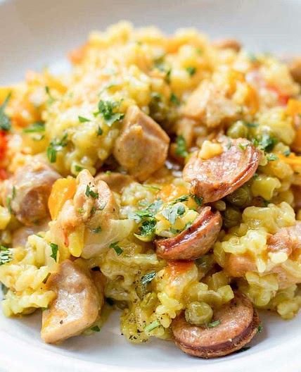 Instant Pot Paella with Chicken and Sausage