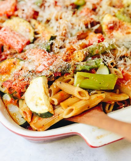 Primavera Pasta Bake [No-Boil]