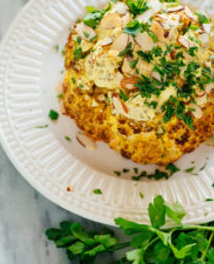 Turmeric-Spiced Whole Roasted Cauliflower