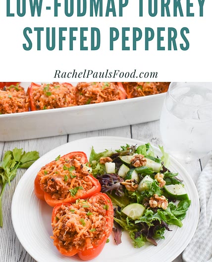 Low-FODMAP Turkey Stuffed Bell Peppers; Gluten-free