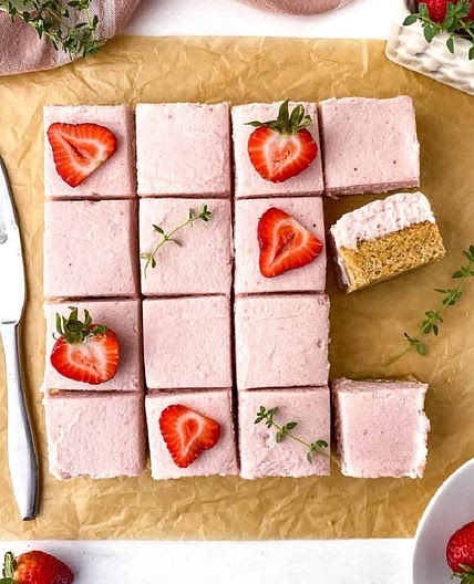 Strawberry Thyme Blondies