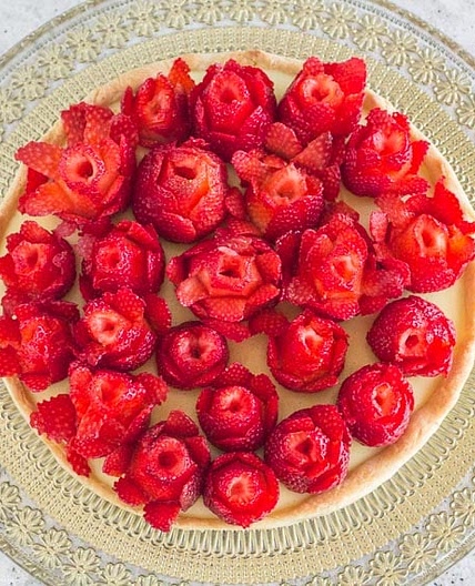 Strawberry Rose Tart
