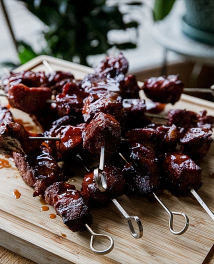 Grilled Pork Shoulder Skewers