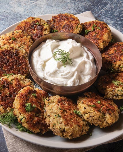 Cheesy Quinoa Zucchini Fritters