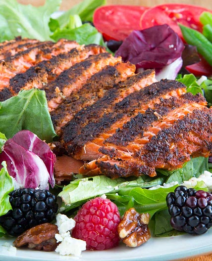Blackened Salmon Salad