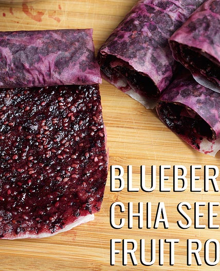 Blueberry Chia Seed Fruit Roll Ups Recipe