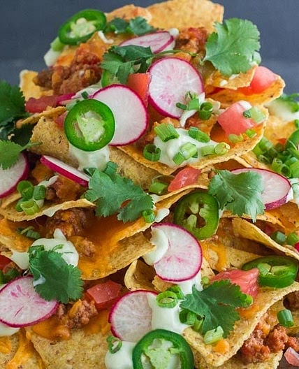 Mile High Low FODMAP Chili Nachos with Avocado Crema