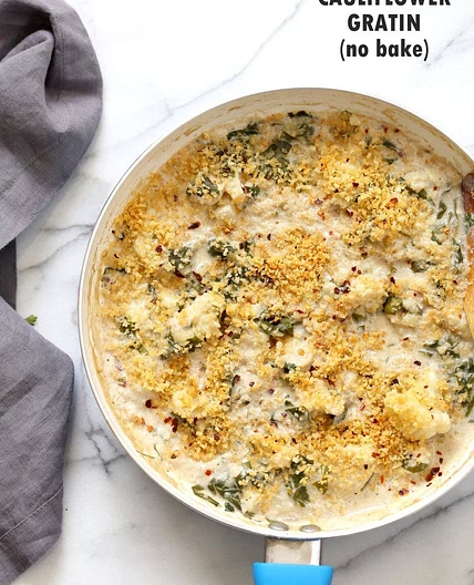 Vegan Cauliflower Gratin - No Bake