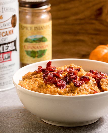 Pumpkin Cranberry Steel Cut Oatmeal