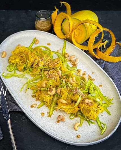 Spaghetti Squash Salad with Asparagus