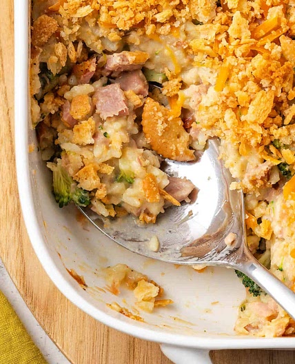 Ham Broccoli and Rice Casserole