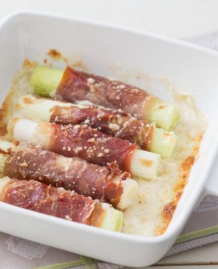Porri al prosciutto