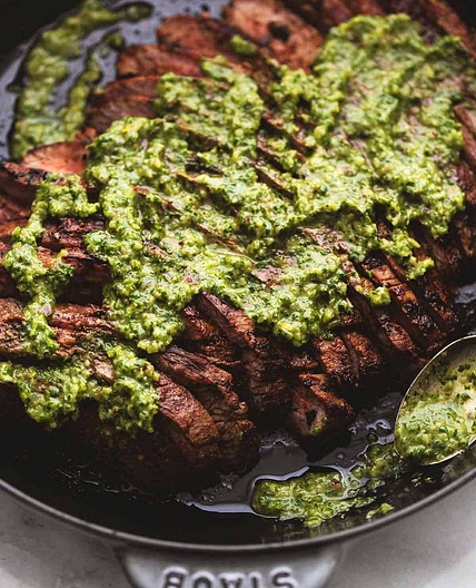 Flank Steak with Chimichurri Sauce