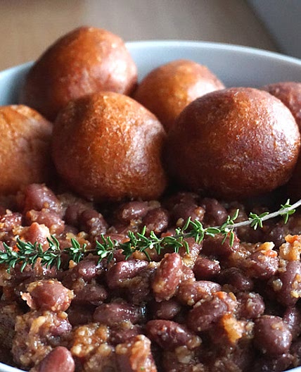 Cameroonian Beignets Haricots (Puff Puff and Beans) with Video