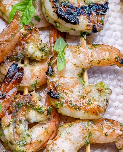 Grilled Garlic Herb Shrimp Skewers