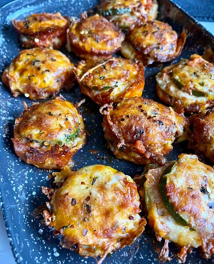 Easy Zucchini Pizza Stacks