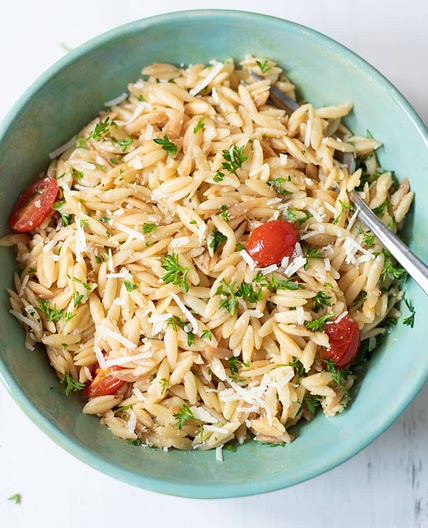 Lemon Parmesan Orzo in Instant Pot