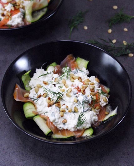 Zucchini Salad with Smoked Salmon
