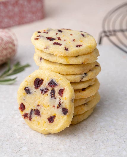Cranberry Shortbread Cookies (easy slice and bake cookies)
