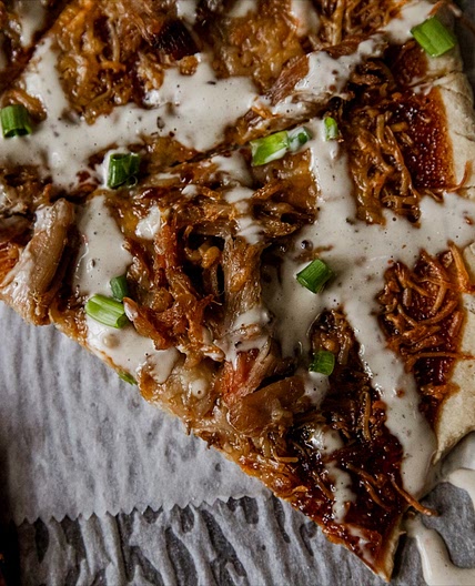 Smoked Pulled Pork Pizza