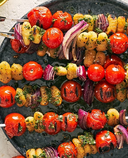 Tomato Gnocchi Kebabs