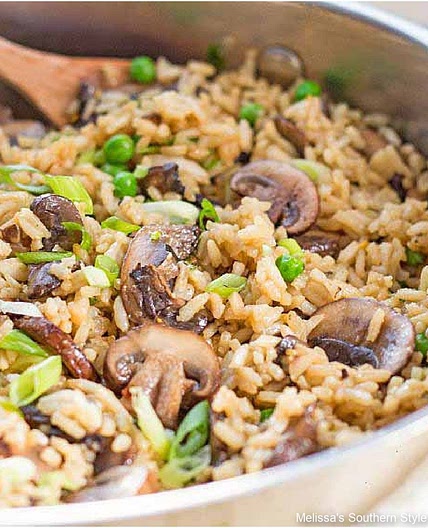 Teriyaki Rice Pilaf With Mushrooms And Peas