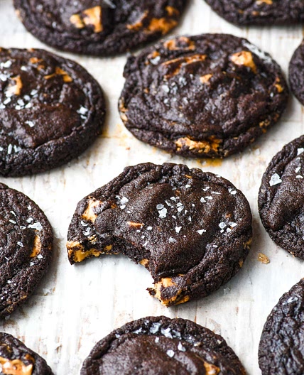 Brownie Cookies with Caramelized White Chocolate