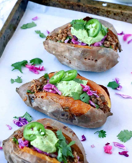 Taco Stuffed Sweet Potatoes (vegan, gluten free)