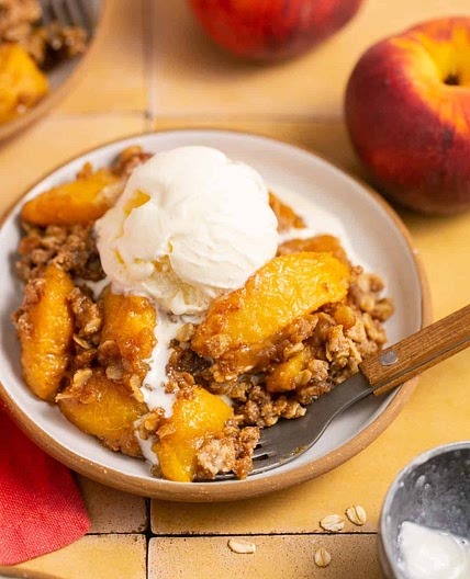 Healthy Peach Crisp