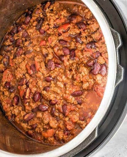 Instant Pot Chilli with Chocolate and Chipotle